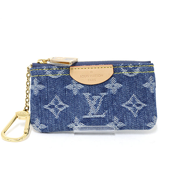 LOUIS VUITTON Key case Pochette Cre M82961 coin purse Monogram Denim Blue Unisex