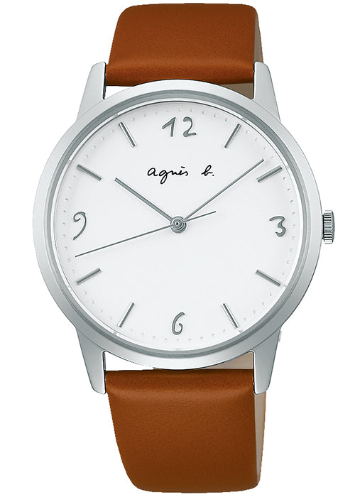 agnes b. FBSK938 Unused Marcello Quartz Hardlex White SS Women Wrist watch