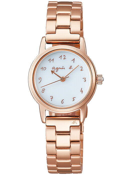 agnes b. FCSD993 Wrist watch Marcello Solar White SS Curve Hardlex Women Unused