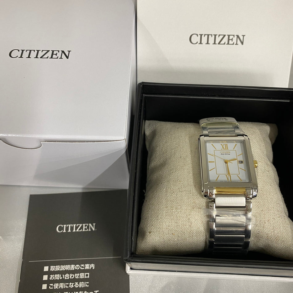CITIZEN FRA59-2432 Wrist watch Eco Drive White SS Analog Men Unused