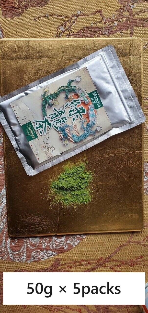 5× IRIKIYA 100% Matcha Green Dragon Tea Powder 17.6 oz Nagasaki in Japan (250g)