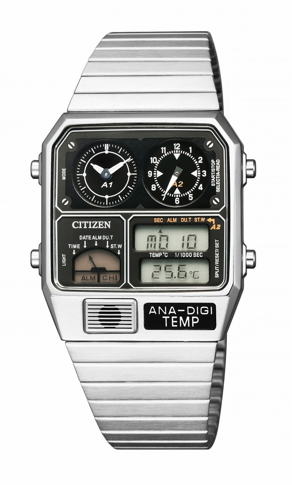 CITIZEN JG2101-78E Wrist watch ANADEJI TEMP Quartz Black SS Analog Men Unused