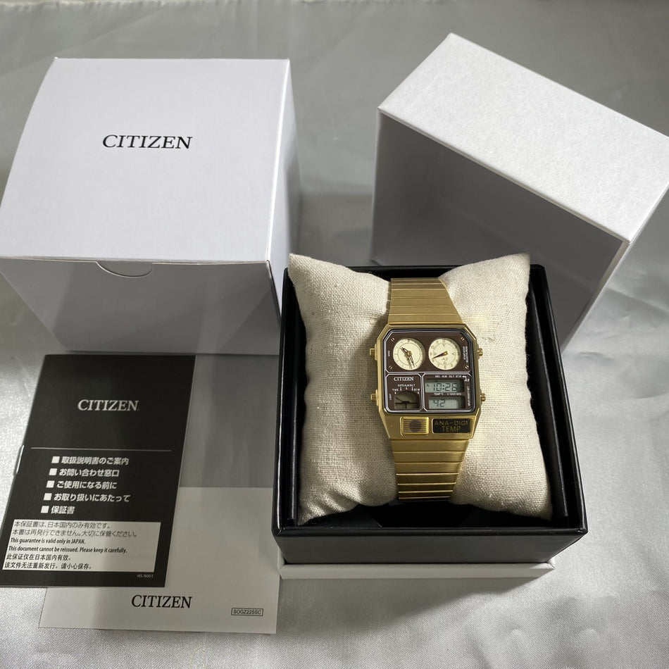 CITIZEN JG2103-72X Wrist watch ANADIGI TEMP Quartz Ivory SS Analog Men Unused