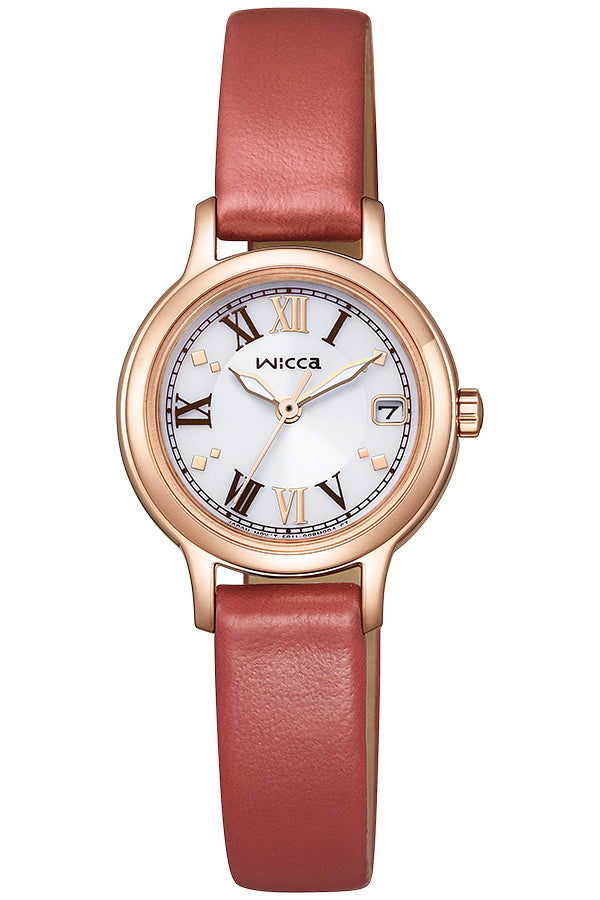 CITIZEN KH4-963-14 Wrist watch Wicca Solar Tec White SS Analog Women Unused