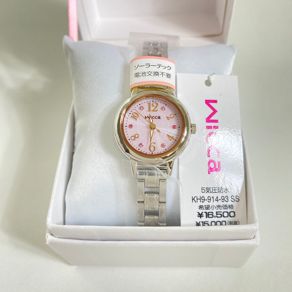 CITIZEN KH9-914-93 Wrist watch Wicca SolarTech Pink SS Analog Women Unused