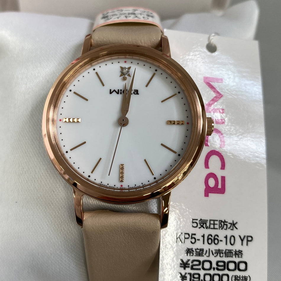 CITIZEN KP5-166-10 Wrist watch Wicca Solar-Tech White SS Analog Women Unused
