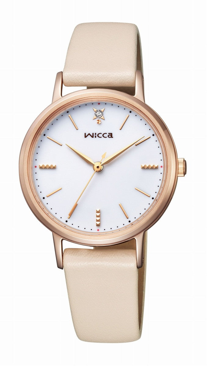 CITIZEN KP5-166-10 Wrist watch Wicca Solar-Tech White SS Analog Women Unused