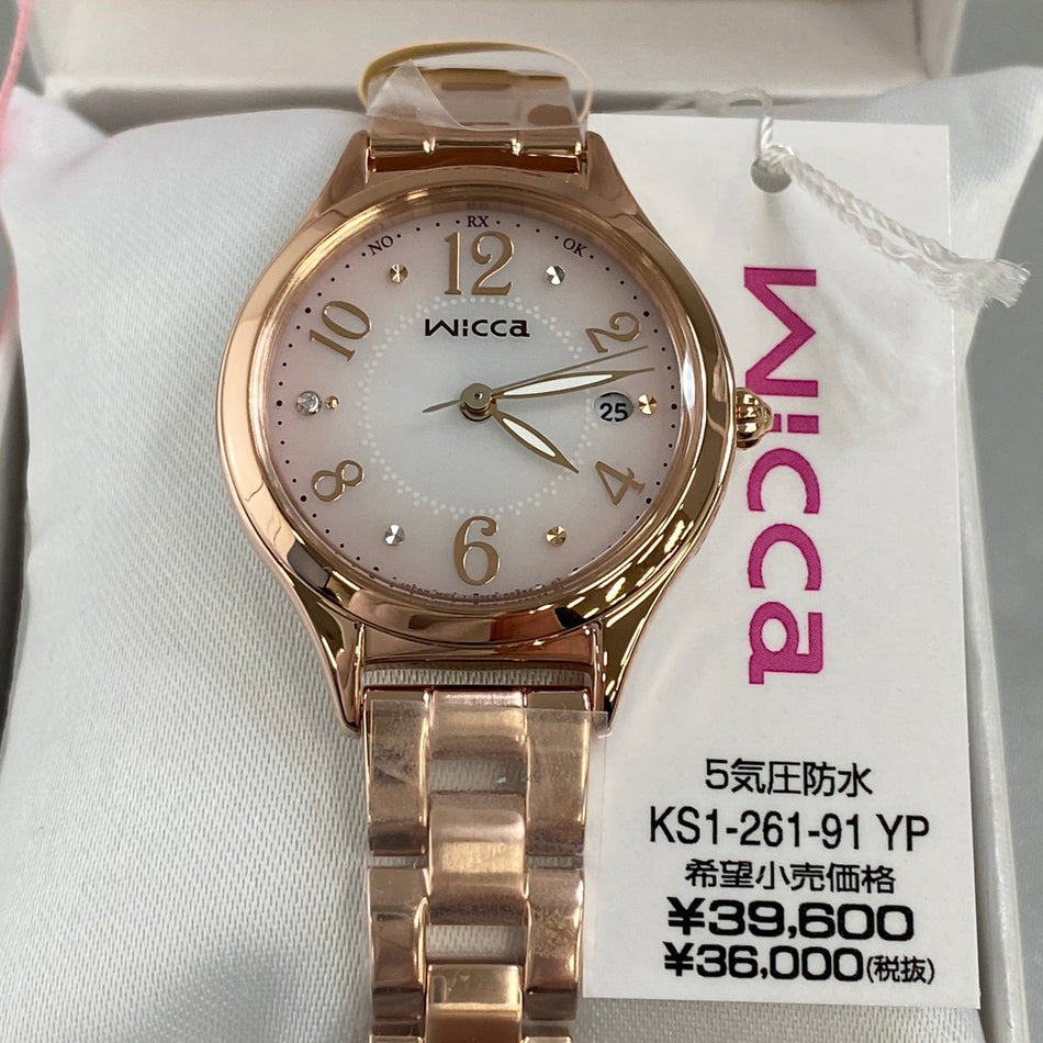 CITIZEN KS1-261-91 Wrist watch Wicca Solar-Tech Pink gradation SS Women Unused