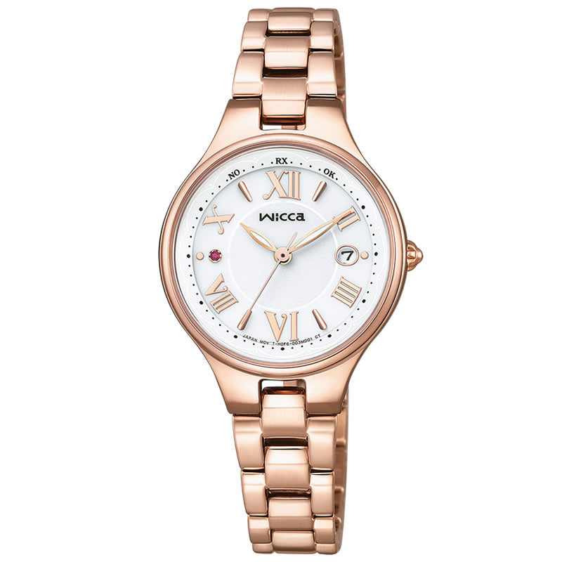 CITIZEN KS1-864-11 Wrist watch Wicca Solar Crystal Silver lame Women Unused