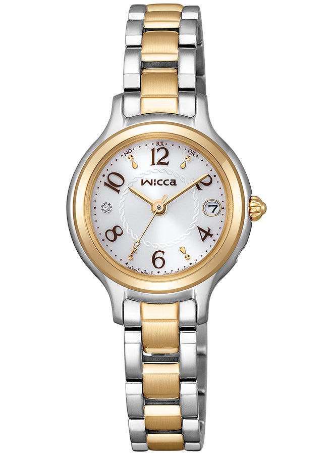 CITIZEN KS1-937-13 Wrist watch Wicca Solar Tech Radio Silver SS Women Unused