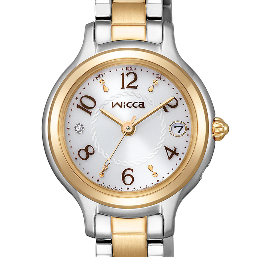 CITIZEN KS1-937-13 Wrist watch Wicca Solar Tech Radio Silver SS Women Unused