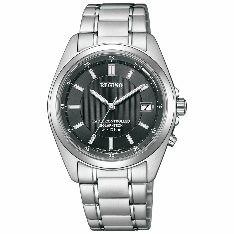 CITIZEN KS3-115-51 Wrist watch REGUNO SolarTech Black SS Analog Men Unused