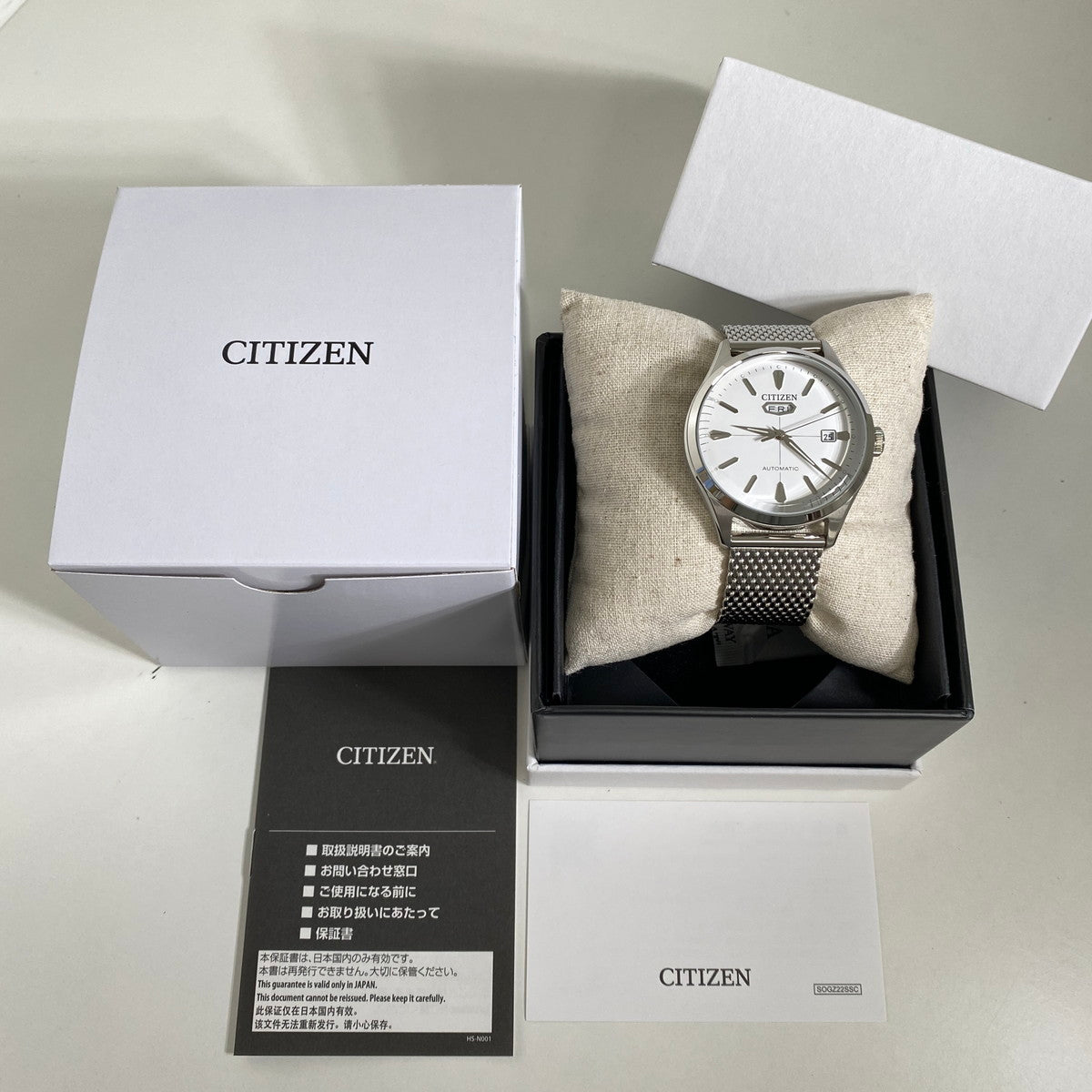 CITIZEN NH8390-89A RECORD LABEL C7 Automatic white SS Men Wrist watch Unused