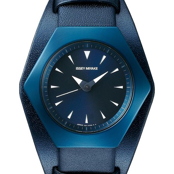 ISSEY MIYAKE NYAM702 Unused ROKU Quartz Hardlex Blue SS Calf Men Wrist watch