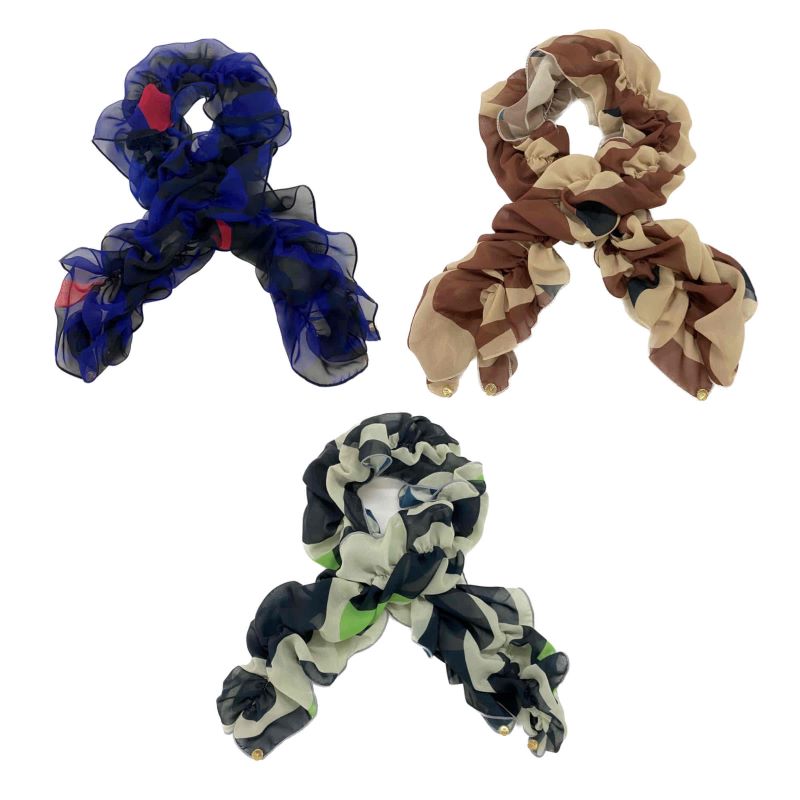 Ruched Scarf Polyester Women