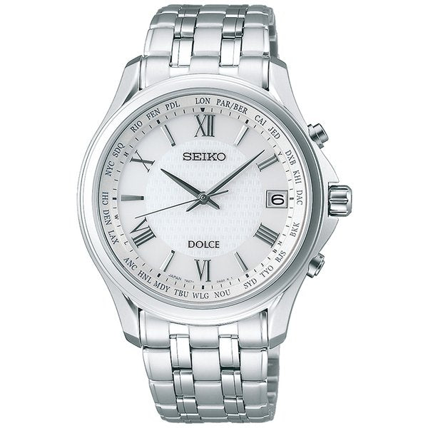 SEIKO SADZ201 Wrist watch DOLCE＆EXCELINE Solar Silver Titanium Men Unused