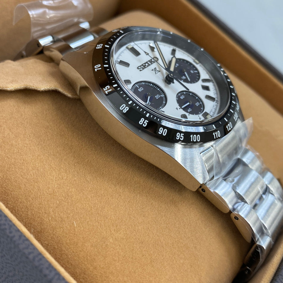 SEIKO SBDL085 Wrist watch PROSPEX SPEEDTIMER Solar White SS Analog Men Unused
