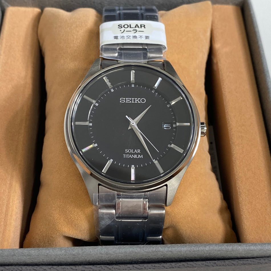 SEIKO SBPX103 Wrist watch SELECTION Solar Black Titanium Analog Men Unused