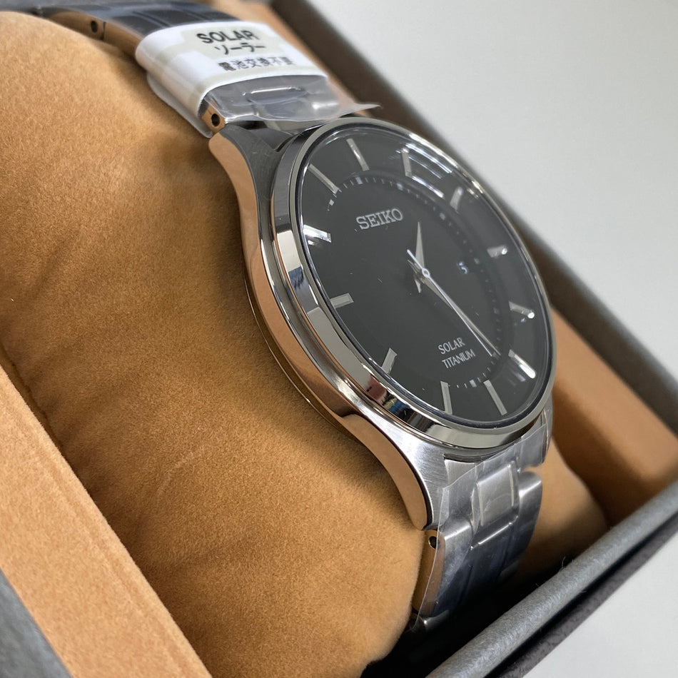 SEIKO SBPX103 Wrist watch SELECTION Solar Black Titanium Analog Men Unused