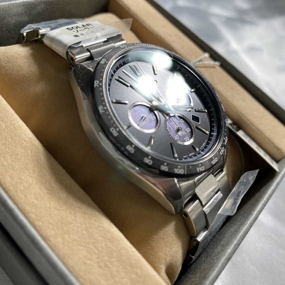 SEIKO SBPY167 Wrist watch The Standard Chronograph Solar Black SS Men Unused