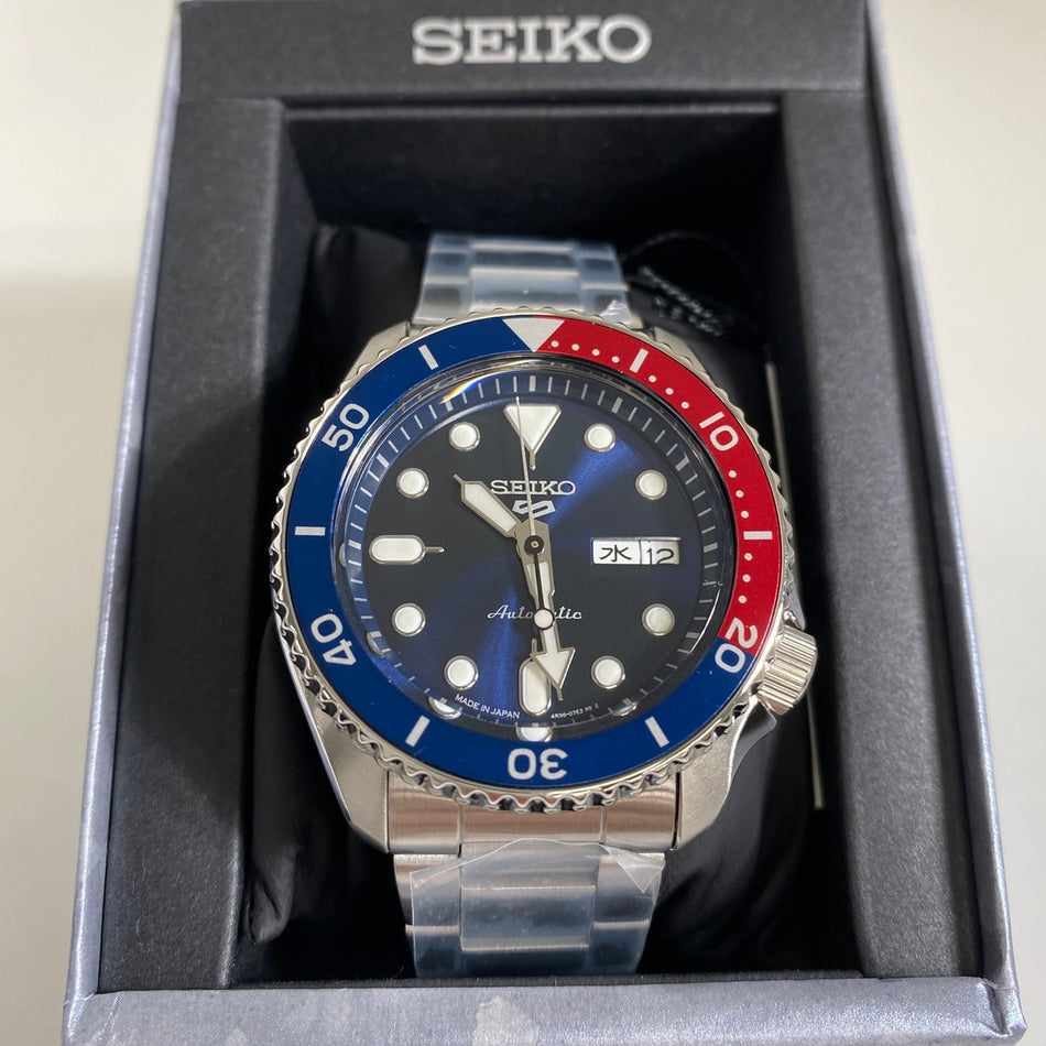 SEIKO SBSA003 Wrist watch 5 SPORTS Automatic Hardlex Navy SS Analog Men Unused