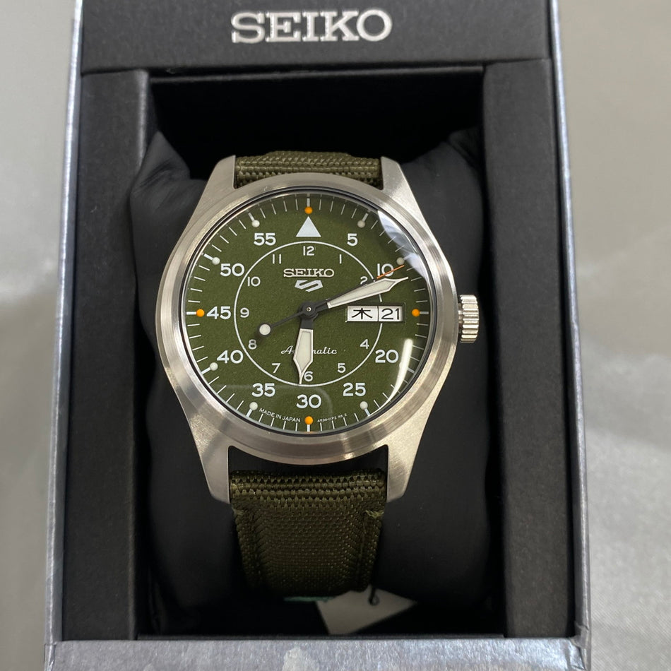 SEIKO SBSA141 Wrist watch 5 SPORTS Automatic Hardlex Khaki SS Analog Men Unused