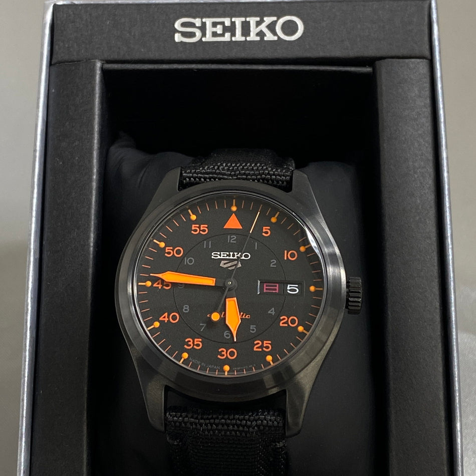 SEIKO SBSA143 Wrist watch 5 SPORTS Automatic Hardlex Black SS Analog Men Unused