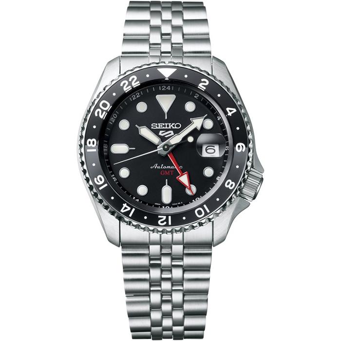 SEIKO SBSC001 Wrist watch 5 SPORTS Automatic Black SS Analog Men Unused