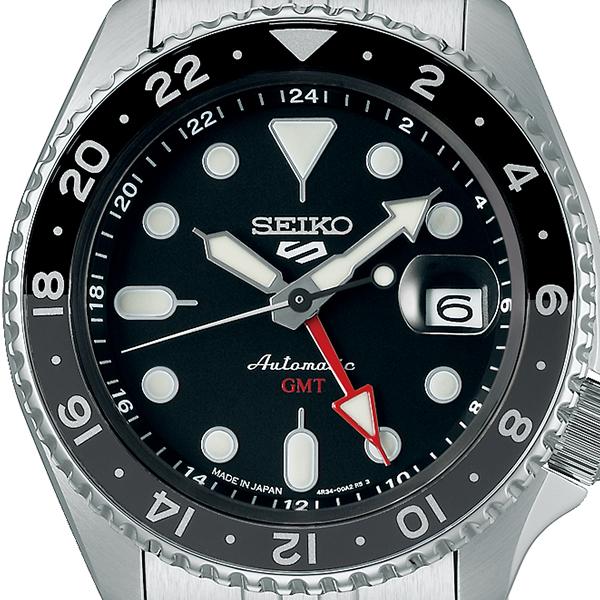 SEIKO SBSC001 Wrist watch 5 SPORTS Automatic Black SS Analog Men Unused