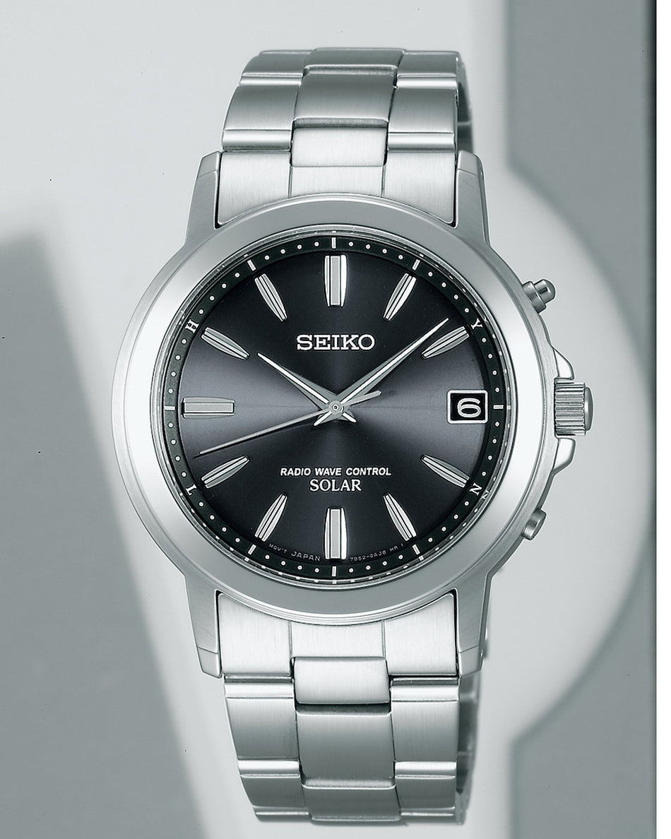 SEIKO SBTM169 Wrist watch SELECTION Radio Solar Black SS Analog Men Unused