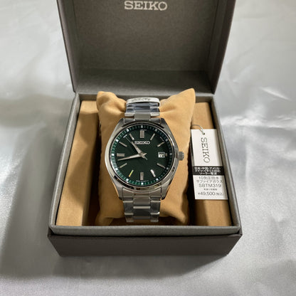 SEIKO SBTM319 Unused Solar Sapphire glass green SS Analog Men Wrist watch