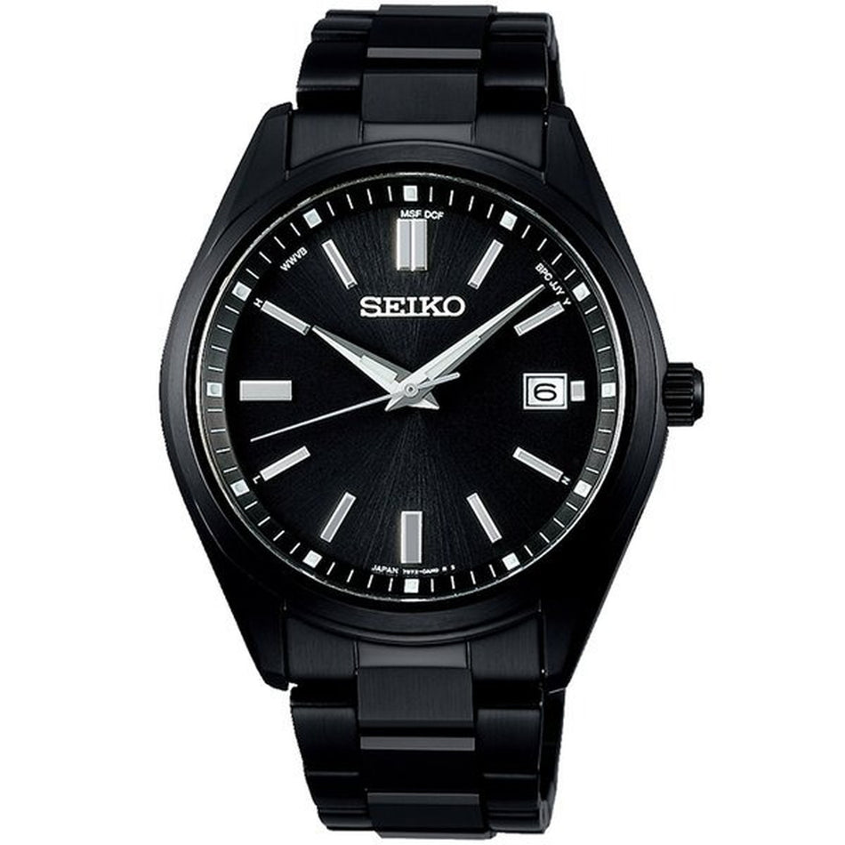 SEIKO SBTM325 Wrist watch SELECTION The Standard Radio Solar Black SS Men Unused