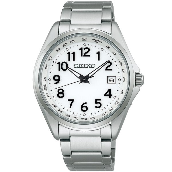 SEIKO SBTM327 Wrist watch SELECTION Solar White Titanium Analog Men Unused