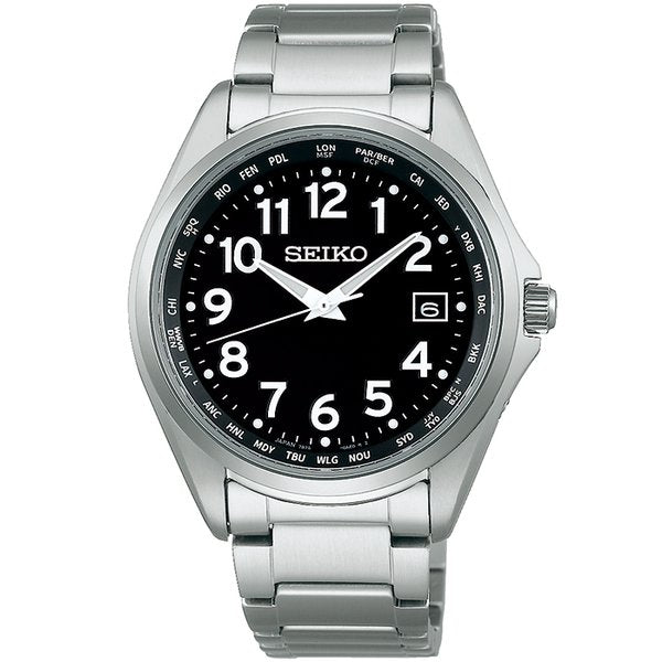 SEIKO SBTM329 Wrist watch SELECTION Radio Solar Black Titanium Men Unused