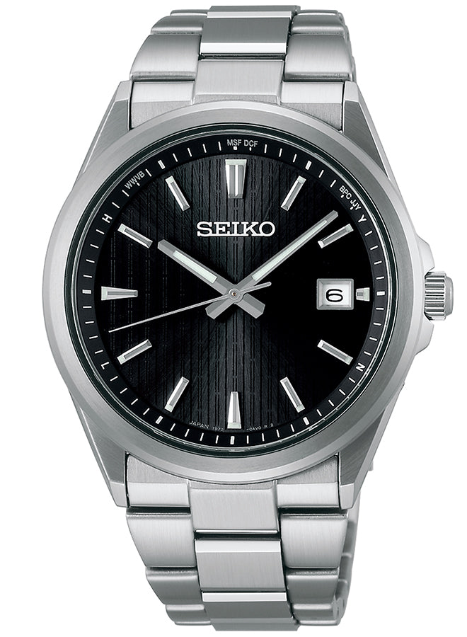 SEIKO SBTM351 Wrist watch SELECTION S series Solar Black SS Analog Men Unused