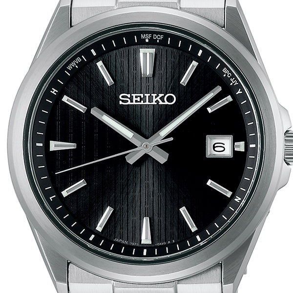 SEIKO SBTM351 Wrist watch SELECTION S series Solar Black SS Analog Men Unused