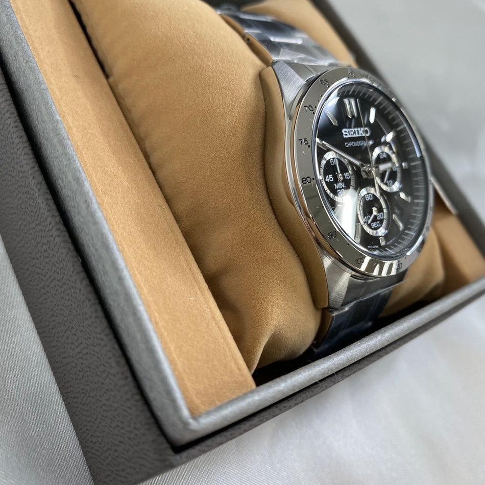 SEIKO SBTR013 Wrist watch SELECTION Chronograph Quartz Black SS Men Unused