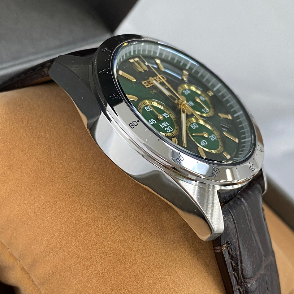 SEIKO SBTR017 Wrist watch Chronograph Quartz Hardlex green SS Analog Men Unused
