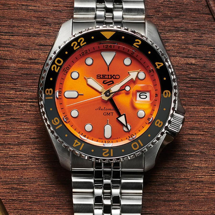 SEIKO SSK005KC Wrist watch 5 SPORTS Automatic Orange SS Analog Men Unused