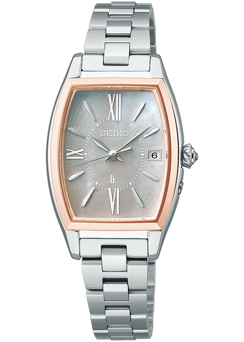 SEIKO SSQW072 Wrist watch LUKIA Grow Radio Solar Pink brown SS Women Unused