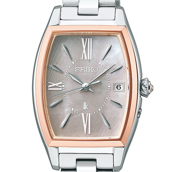 SEIKO SSQW072 Wrist watch LUKIA Grow Radio Solar Pink brown SS Women Unused