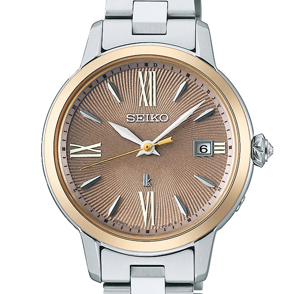 SEIKO SSVW208 Wrist watch LUKIA Grow Radio Solar Brown SS Women Unused