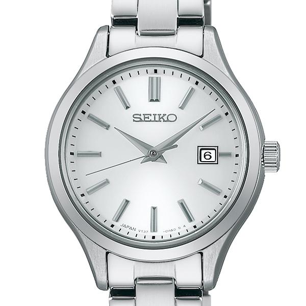 SEIKO STPX093 Unused S series Solar Sapphire glass White SS Women Wrist watch