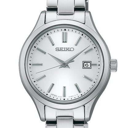 SEIKO STPX093 Unused S series Solar Sapphire glass White SS Women Wrist watch