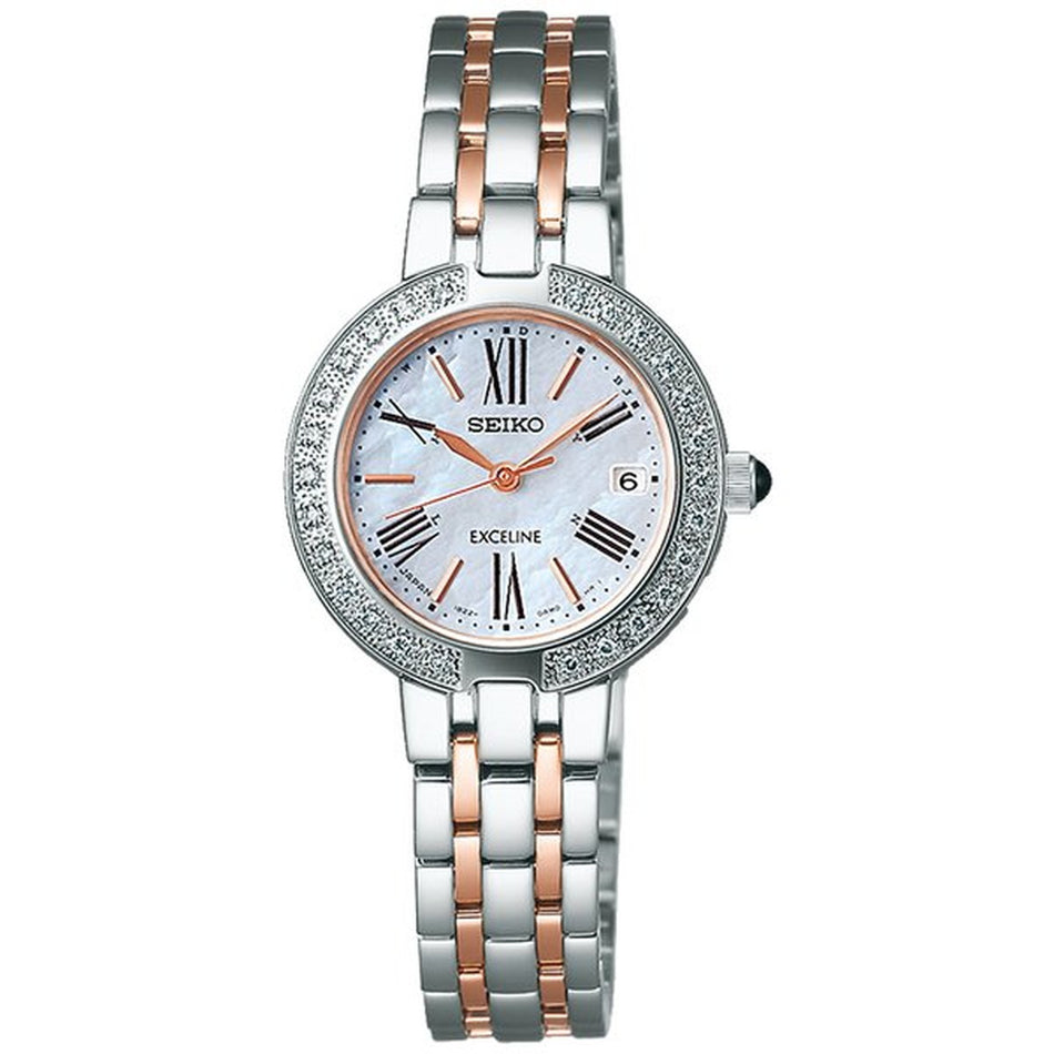SEIKO SWCW008 Wrist watch DOLCE＆EXCELINE Solar White shell SS Women Unused