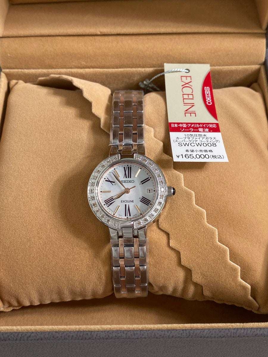 SEIKO SWCW008 Wrist watch DOLCE＆EXCELINE Solar White shell SS Women Unused