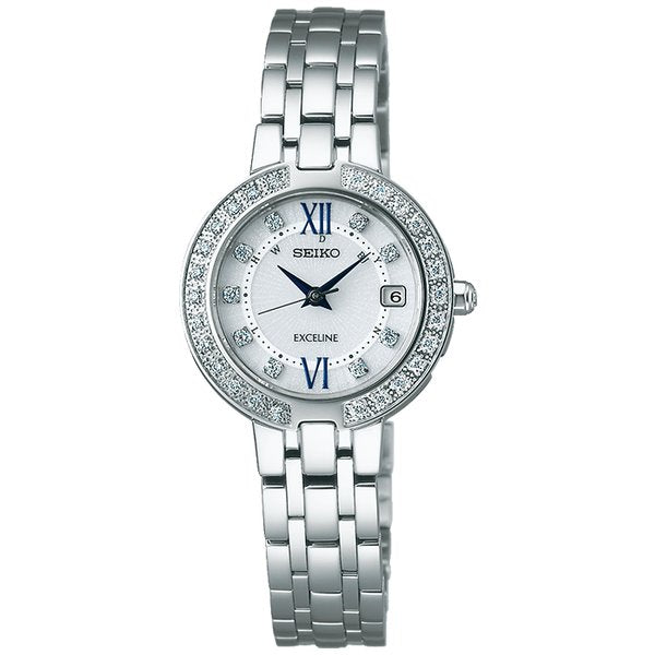 SEIKO SWCW083 Wrist watch DOLCE＆EXCELINE Solar Silver SS Women Unused
