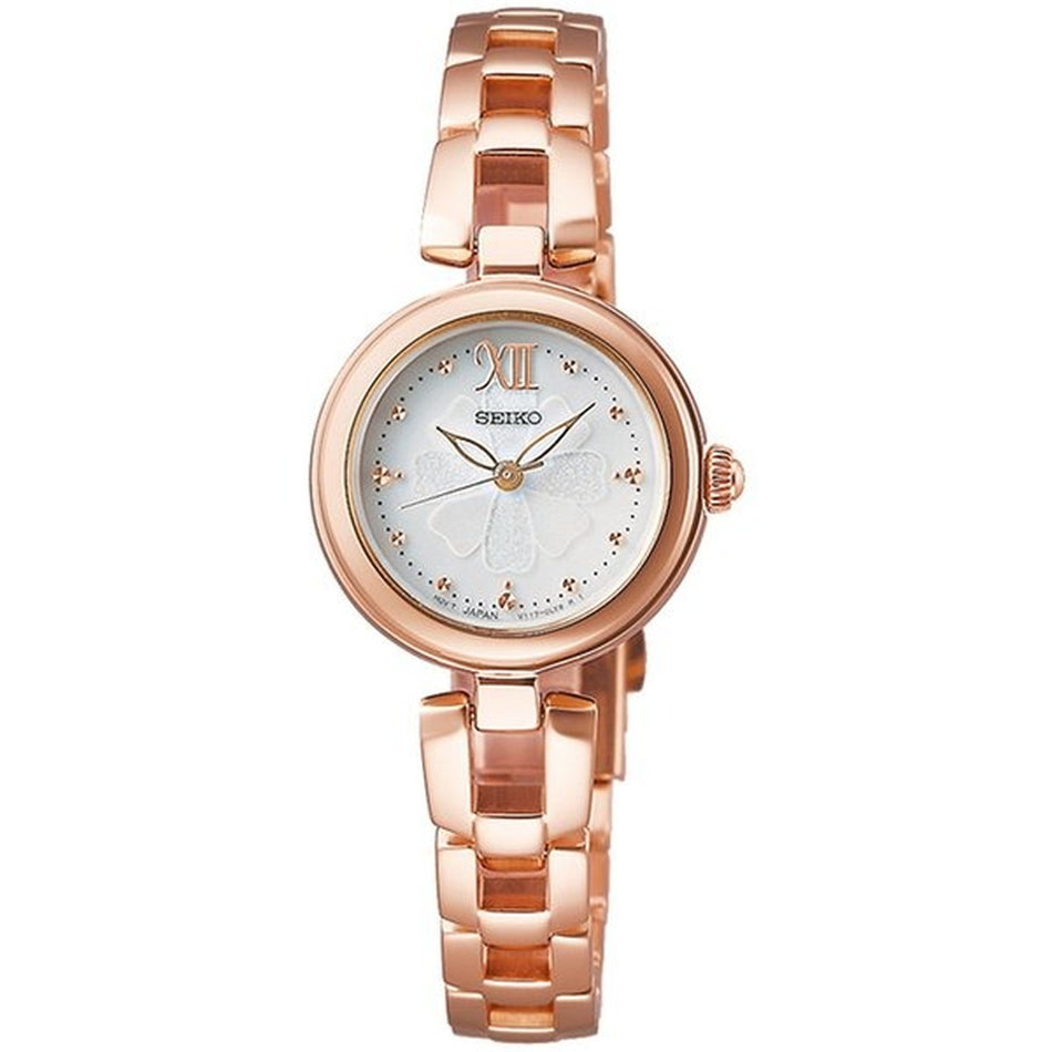 SEIKO SWFA196 Wrist watch SELECTION Solar Silver dial Pink Gold SS Women Unused
