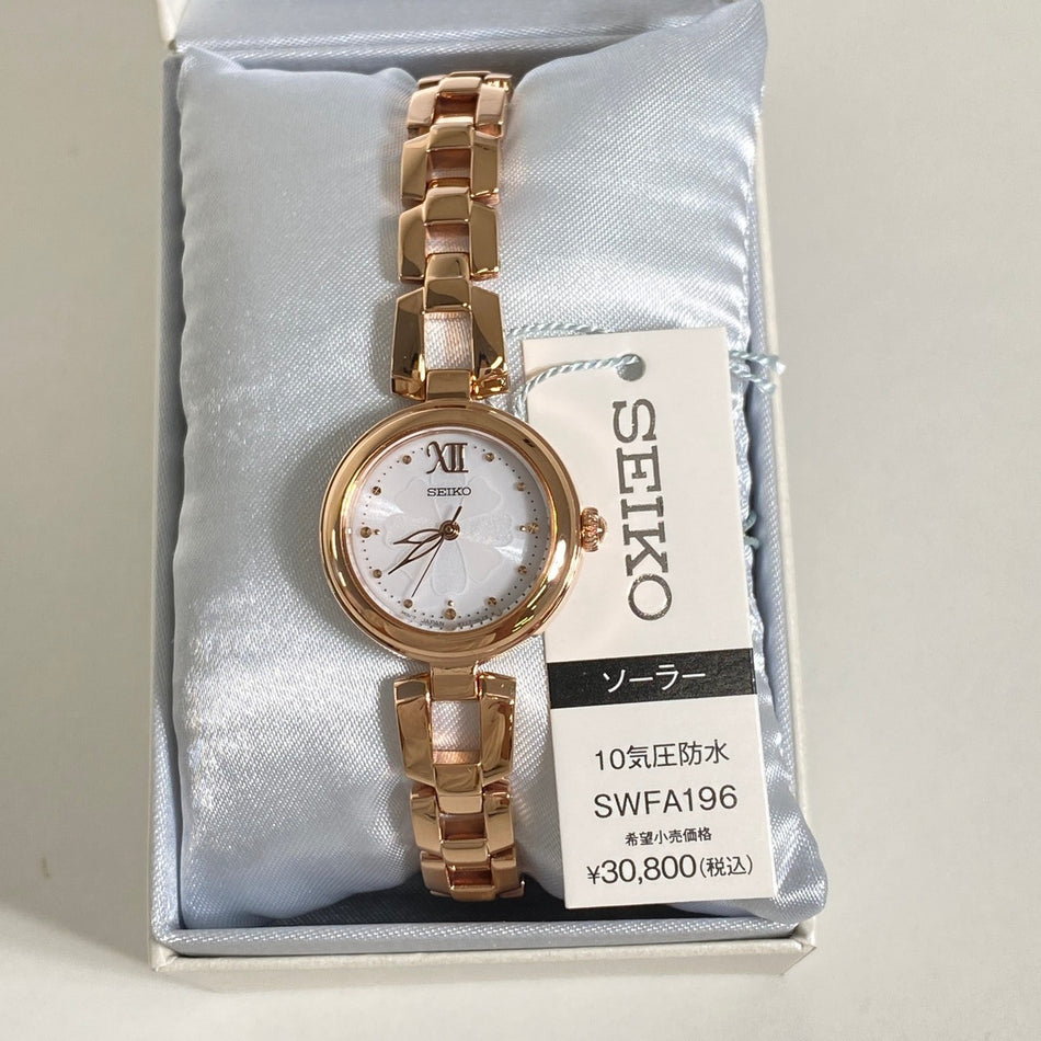 SEIKO SWFA196 Wrist watch SELECTION Solar Silver dial Pink Gold SS Women Unused