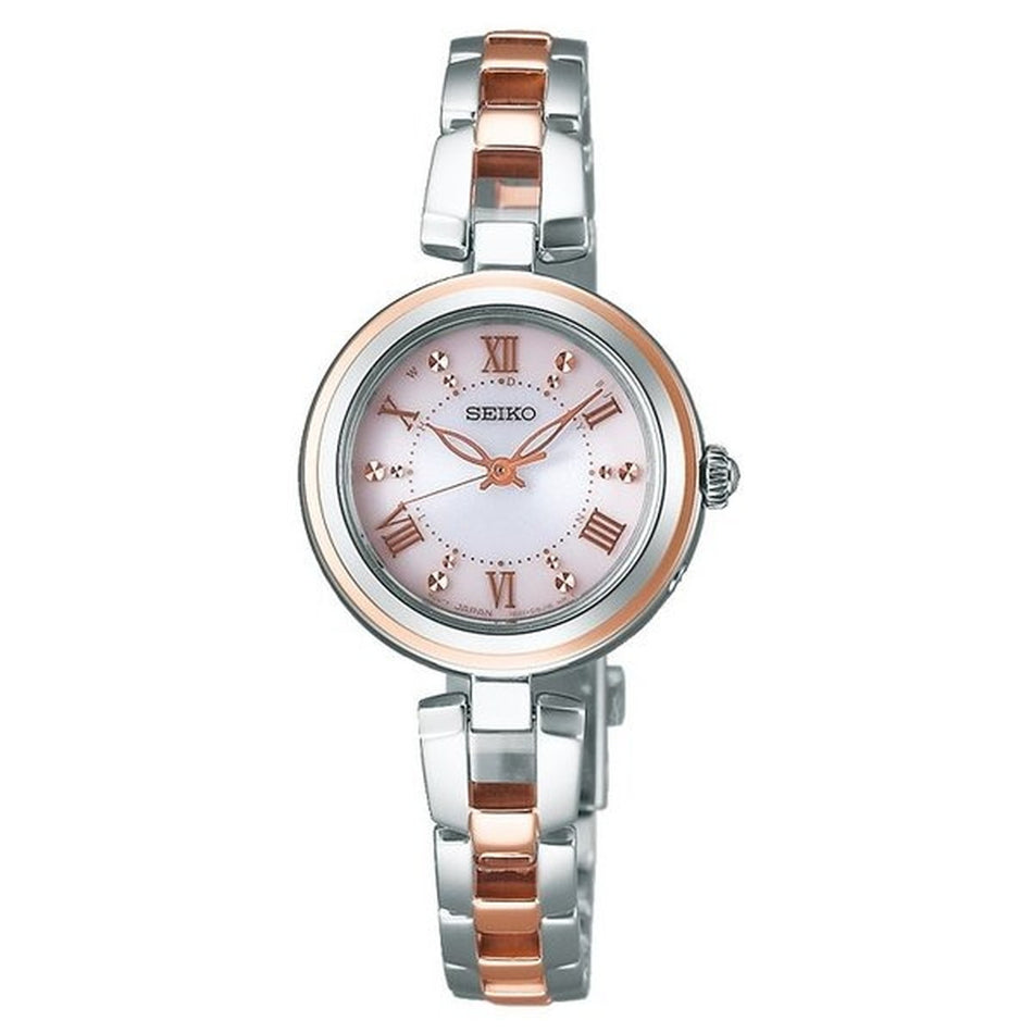 SEIKO SWFH090 Wrist watch Radio Solar Hardlex Pink SS Analog Women Unused